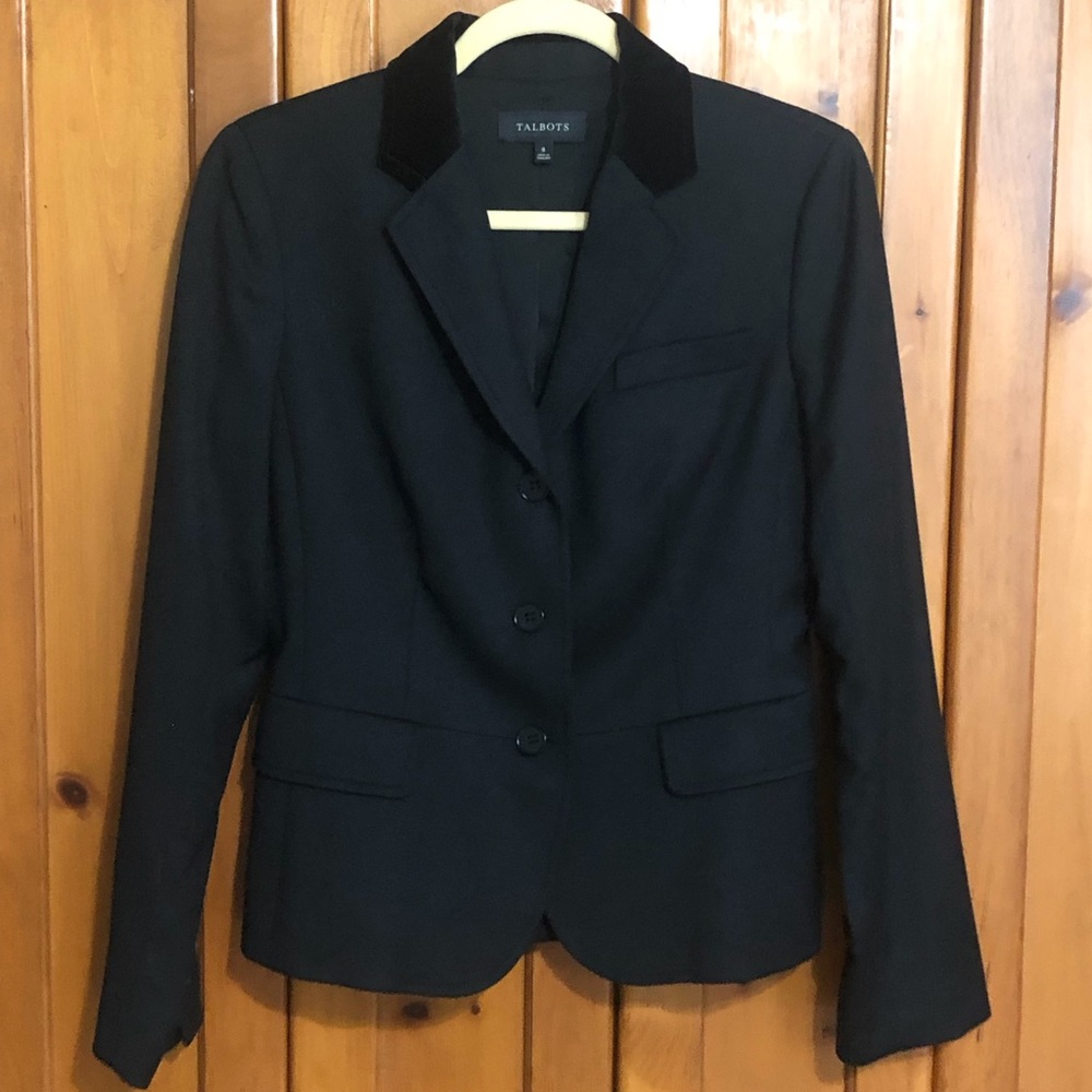 Talbots black wool jacket sz 8